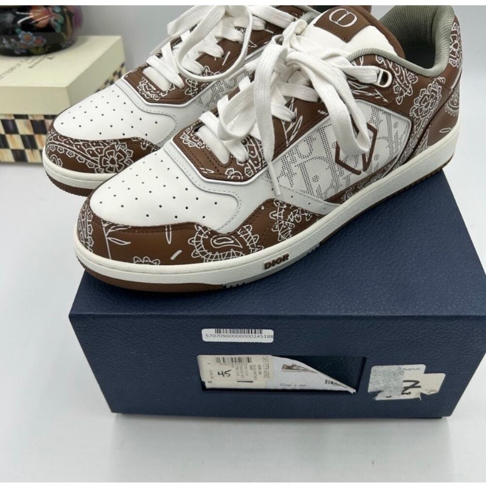 Men's Dior B 27 low Paisley sneakers size 45 made in Italy - Picture 9 of 12